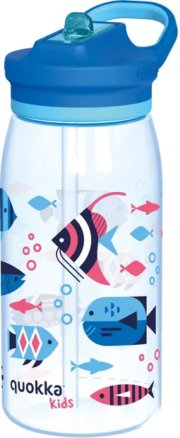Sticlă de apă Quokka Kids - Glow, Sea Life, 580 ml