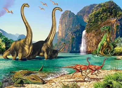 Puzzle Castorland din 60 de piese - Lumea dinozaurilor