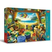 Puzzle Trefl 1000 Premium Plus Tea Time Calatorie cu Caravana