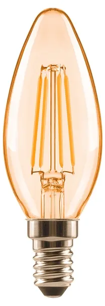 Bec LED Osram - Classic Filament Gold, E27, B33, 2400K, 380 lm