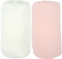 Cearșafuri pentru copii Babycalin - 2 bucăți, 60 x 120 cm, alb/roz