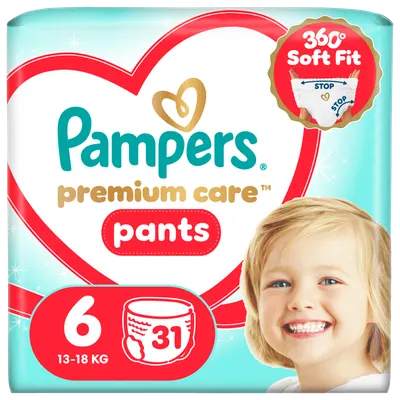 Scutece Premium Care Pants Nr.6 13-19 kg, 31 bucati, Pampers