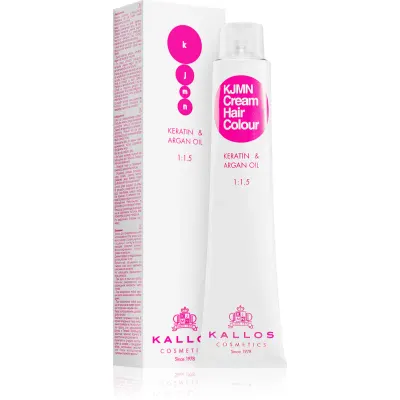 Kallos KJMN Professional Cream Hair Colour Keratin & Argan Oil culoare par cu keratina si ulei de argan culoare 1.10 Blue Black 100 ml
