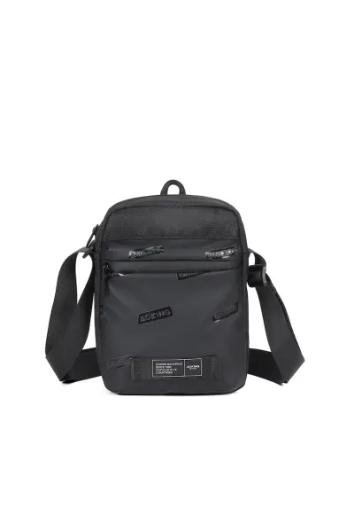 Geanta crossbody cu detalii logo - Negru