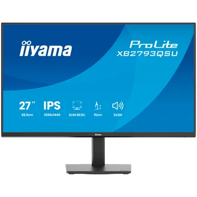 IIYAMA Monitor LED XB2793QSU-B1 27" 2560 x 1440 75Hz IPS 350cd 1ms HDMI DP USB HUB height, swivel, tilt, pivot Pro