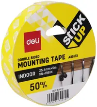 Banda cu doua fete Deli - EA35113, 25,4 mm x 5 m, alba
