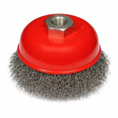 Perie cupa de sarma cu fir crimpat de 100 mm - pentru Curatare si Polizare
