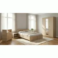 Dormitor Soft Sonoma cu pat 120x200 cm