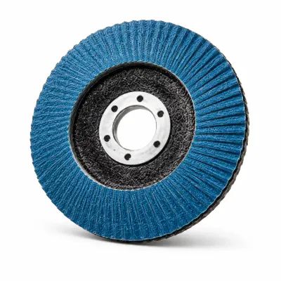 SET 10 BUC - Disc abraziv lamelar conic T29, granulație P120,125mm x 22.23mm, pentru șlefuire și polizare metal