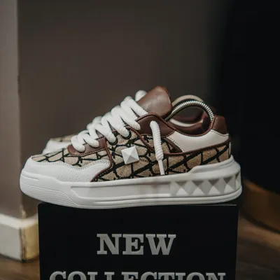 Adidasi Sneakers Garavani White-Brown Abvg8(086-8) (mărime: 43)