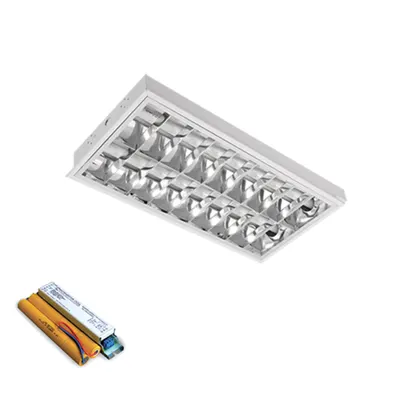 Corp Il. Lena – V cu Led (600mm) 2x9w 6400k Ingropat 595x295mm cu Kit de Emergenta