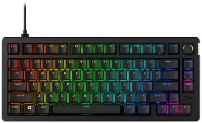 Tastatură mecanică HyperX - Alloy Rise 75, HyperX Red, RGB, negru