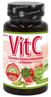 VitC, 600 mg, 80 capsule, Cvetita Herbal