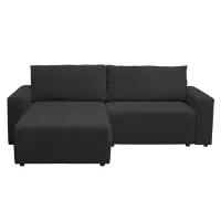 Coltar extensibil DALLAS ONE, cu lada depozitare, colt interschimbabil, antracit, 258x173x90 cm