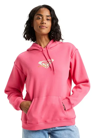 Hanorac din amestec de bumbac cu buzunare kangaroo Surf Stoked - Roz