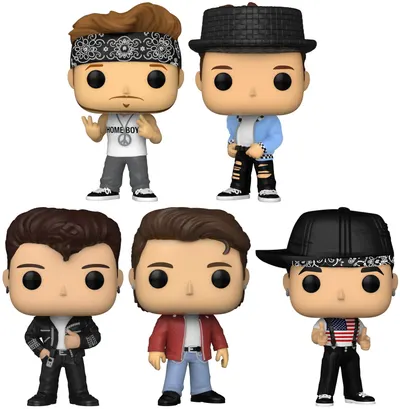 Set figurine Funko POP! Rocks: New Kids on the Block - Donnie, Joey, Jordan, Jonathan, Danny (Ediție specială)