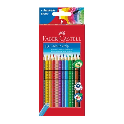 Creioane color, 12culori, Grip, Faber-Castell