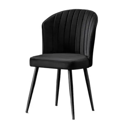 Set 2 scaune RUBI, negru, 52x42x85 cm