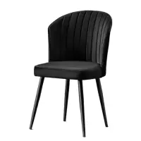 Set 2 scaune RUBI, negru, 52x42x85 cm
