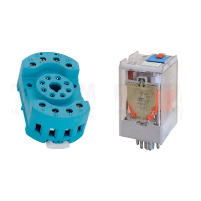 Pachet Soclu Releu RS90-22 + Releu Industrial RT08 24AC - Control Puternic 24V