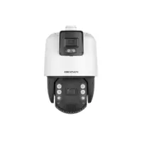 Camera supraveghere IP SpeedDome PTZ cu iluminare duala Hikvision TandemVu DS-2SE7C432MW-AEB(14F1)(P3), 4+4MP, 4 mm, IR/lumina alba, 200 m, alarma, stroboscop, zoom optic 32x, auto-tracking, slot card, PoE