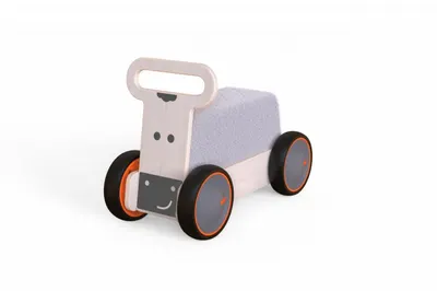 Ride-On copii din lemn MamaToyz 3 in 1 Vacuta DriveMe Soft masinuta ride-on, premergator si carucior de jucarii, recomandat copiilor de la 10 luni, roti silentioase cu viteza reglabila in functie de varsta copilului