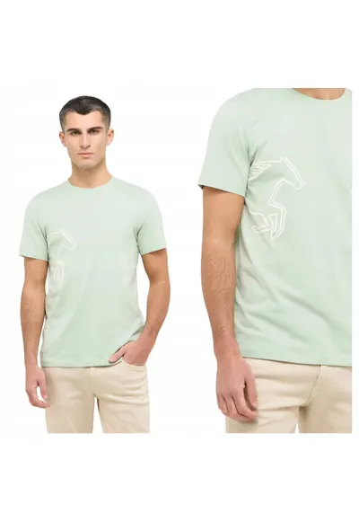 Tricou Barbati - XXL - Verde - 100% Bumbac - Croiala Slim Fit - Design Clasic Casual - Calitate Premium - Style Pierre Frosty Green