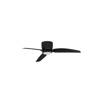 Lustra cu ventilator VOLGA Negru Aluminiu Negru ABS DC 18W AC220-240V 650Lm 3000K IP20 | 6 Speed Remote