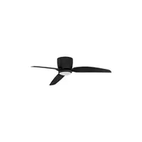 Lustra cu ventilator VOLGA Negru Aluminiu Negru ABS DC 18W AC220-240V 650Lm 3000K IP20 | 6 Speed Remote