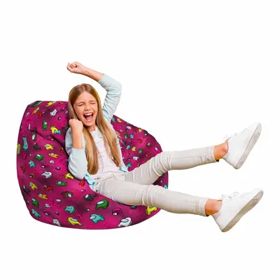 Fotoliu Puf Bean Bag tip Para L AmongUs magenta