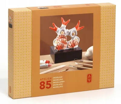 Set creativ Djeco - Modelare cu lut, coral