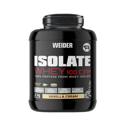 Pudră proteică din zer, Weider, Isolate Whey 100 CFM, vanilie, 2 kg