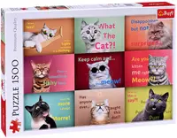 Puzzle Trefl din 1500 de piese - Fețe de pisici amuzante