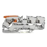3-conductor through terminal block; with lever and Push-in CAGE CLAMP®; 10 mm²; with test port; side and center marking; for DIN-rail 35 x 15 and 35 x 7.5; Push-in CAGE CLAMP®; 10,00 mm²; gray