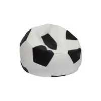 Fotoliu puf pentru copii negru-alb Football – Floriane Garden