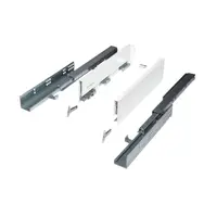 Glisiera Idealbox Slim, L400 mm, H88 mm, pentru Placa de 18 mm, Finisaj Alb