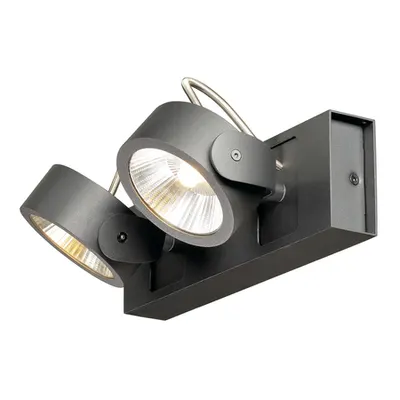 Corp iluminat TAVAN, lumenul Kalu lumini perete, perete negru sI TAVAN, cu Doua capete, cu LED-uri, 3000K, negru, 60 °