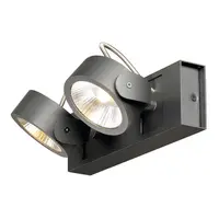 Corp iluminat TAVAN, lumenul Kalu lumini perete, perete negru sI TAVAN, cu Doua capete, cu LED-uri, 3000K, negru, 60 °,