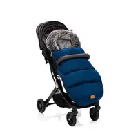 Sac de iarna cu guler blanita detasabil pentru carucior navy 100x50 cm Fillikid