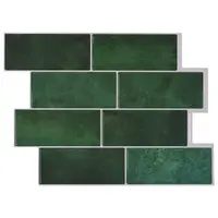vidaXL Placă de metrou 20 buc. Verde închis 29 x 21 cm