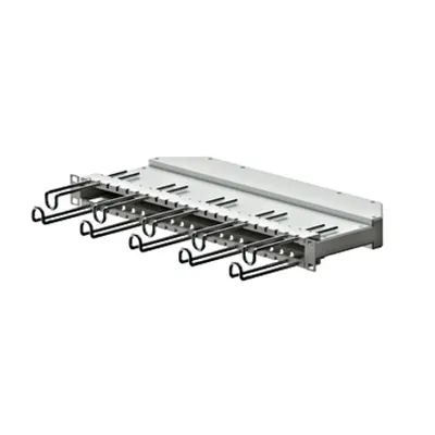 19 routing panel overlay storage 1U RAL7035 lightgrey