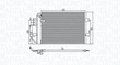 Radiator AC condensator cu uscator potrivit MERCEDES M (W164), VANEO (414) 1.6-6.2 02.02-12.11