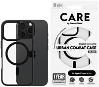 Husă CARE - Urban Combat Black Frame MagSafe, iPhone 16 Pro, negru /transparent