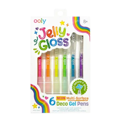 Set 6 Pixuri Gel Neon Multisuprafata Jelly Gloss , Culori Vibrante