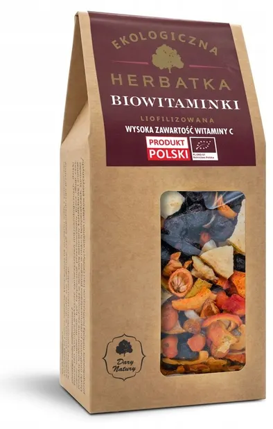 Ceai bio liofilizat din fructe și plante, 80 g, Dary Natury