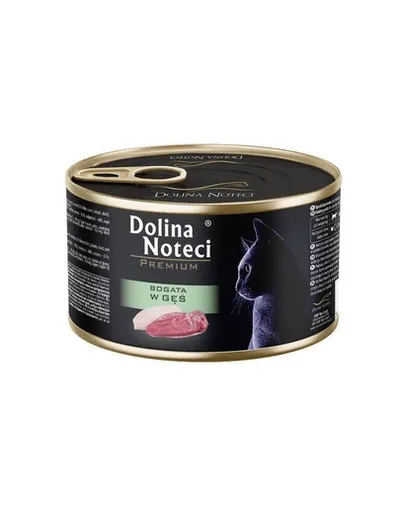 DOLINA NOTECI Premium Bogată în gâscă hrană umedă pisică 185 g