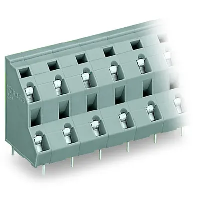 Double-deck PCB terminal block; 2.5 mm²; Pin spacing 10 mm; 2 x 3-pole; CAGE CLAMP®; 2,50 mm²; gray