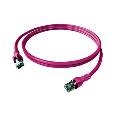 Patchcablu Cat.6a push pull ecranat RJ45 violet ,LS0H, 2m