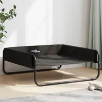 Gossi pat inaltat pentru caini, antracit, tesatura oxford si otel