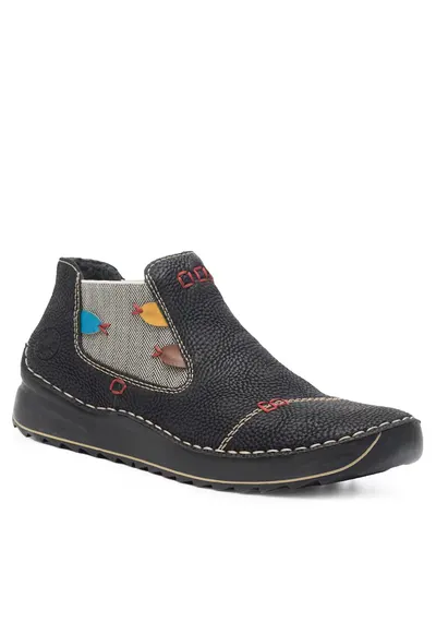 Ghete dama - material sintetic - negru